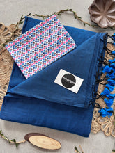 Firoji Handloom Cotton Saree With  Multi Clr Print Blouse